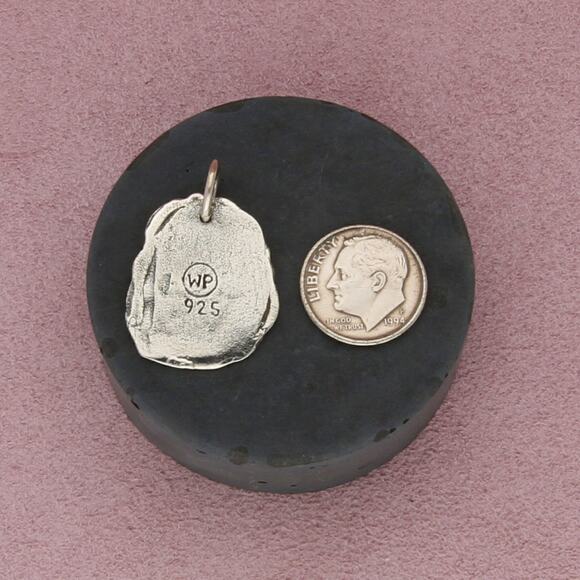 waxing poetic sterling silver love wax seal pendant - Picture 3 of 3